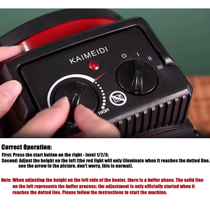 Powerful Industrial Portable Electric Heater Blower - Adjustable Ceramic Heating Stove for Fast, Efficient Warmth in Your Living Space